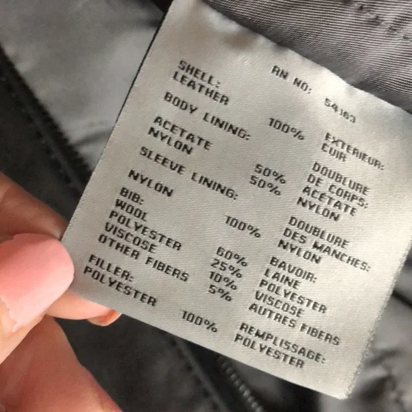 Marc New York Men’s Black Leather Jacket with Removable Wool Bib - Picture 11 of 12